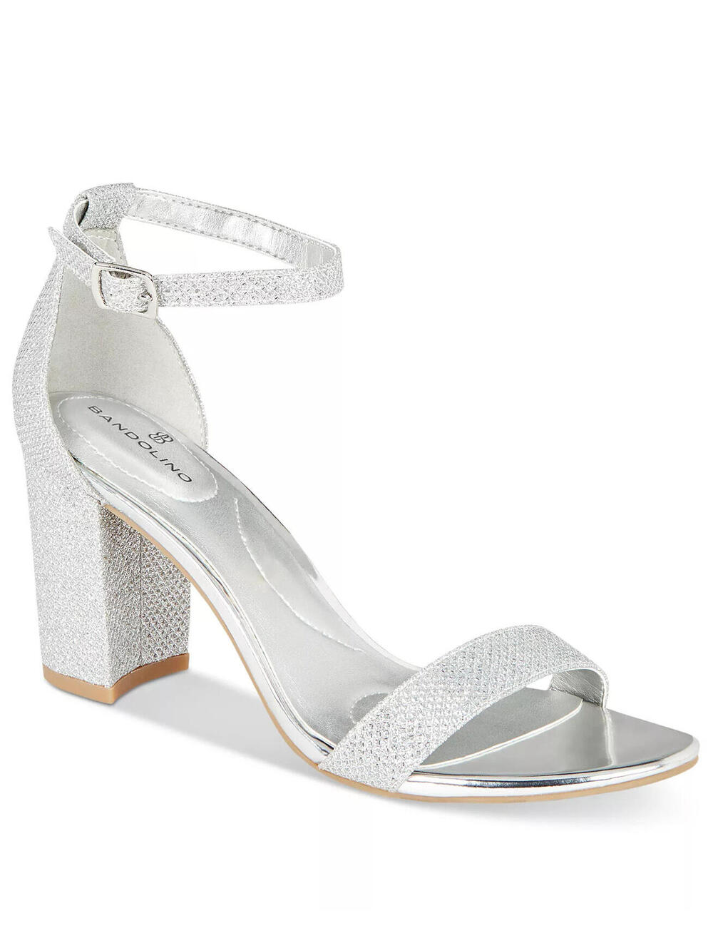 NWOT Bandolino Women's Silver/3" Block Dress Heels Size 8M